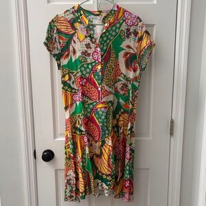 Colorful Floral Mini Dress